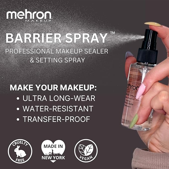 Mehron Makeup Barrier Spray | Setting Spray for oz () 29 ml