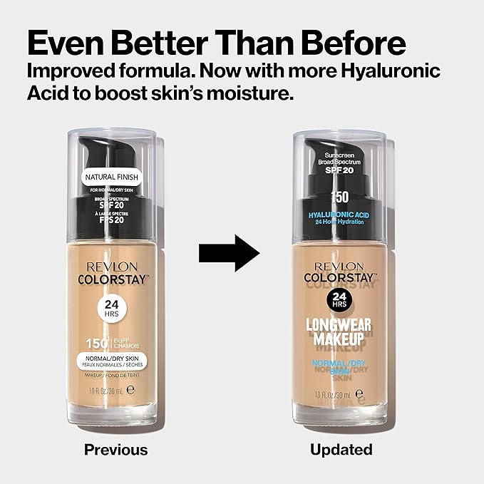 Revlon Liquid Foundation, ColorStay Face Makeup for Normal 200 Nude 1.0 Oz