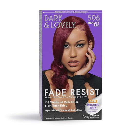Softsheen-Carson Dark and Lovely Hair Dye, Fade Resist Hair Color with Conditioning Mask, Reality Red, 1 Kit