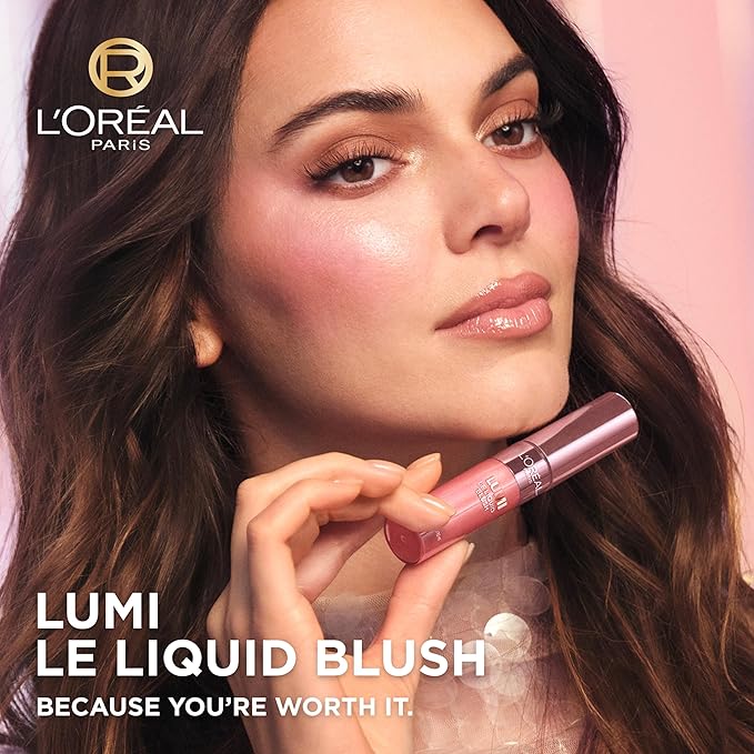L'Oreal Paris Cosmetics L'Oreal Paris True Match Lumi Le Liquid Blush, Intense Lightweight Blush Formula With Liquid Pigments, Glowy True Rose, 0.33 Fl Oz