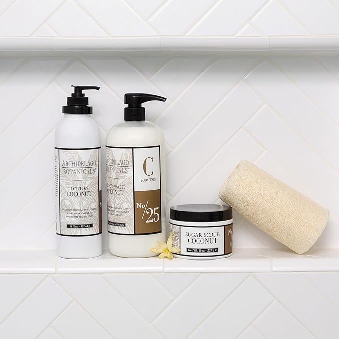 Archipelago Botanicals Coconut Lotion, Nourishing and Hydrating Lotion for Young and Healthy Skin, Scented Body Lotion Free from Parabens, Phthalates and GMOs (18 oz)