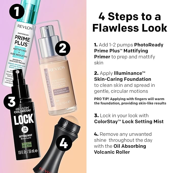 REVLON Illuminance Skin-Caring Liquid Foundation, Hyaluronic Acid, Hydrating of 1)