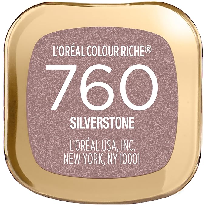 L’Oréal Paris Colour Riche Original Creamy, Hydrating Satin Lipstick with Argan Oil and Vitamin E, Silverstone , 1 Count