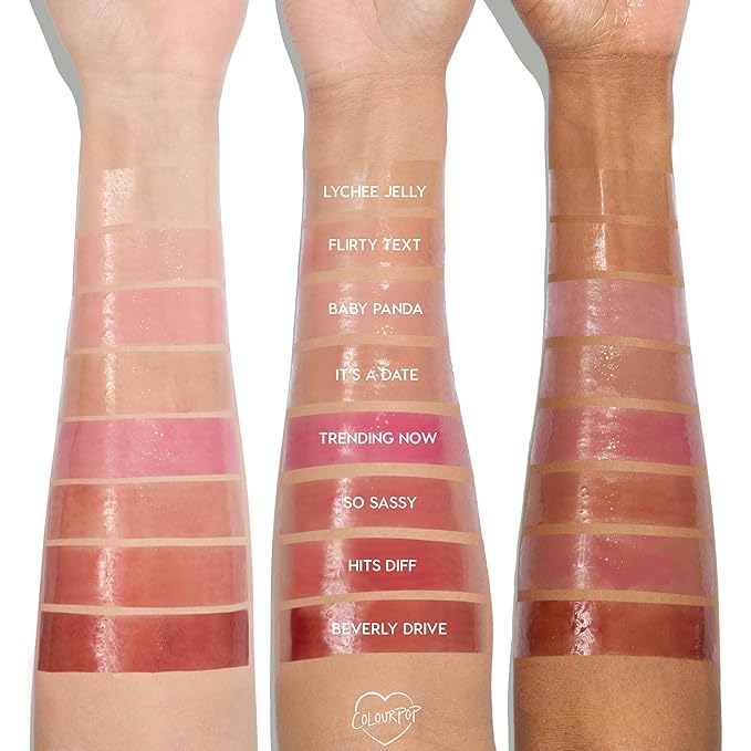 ColourPop So Juicy Plumping Glossy Lip Oil - Hydrating & Plumping Lip Oil with a Sheer Wash of Non-Sticky Color - Infused with Peptides, Ceramides & Ginger - Beverly Drive (0.29)