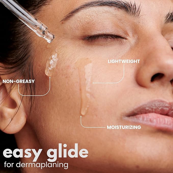 Dermaplane Oil for Combination Skin - Shave Oil for Women, Face Shaving Oil for Women, Use with a Dermaplaning Tool, Razor, Shaver or Microblade for Close Shave 2 oz by Ouiloe