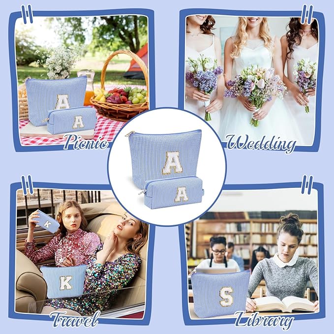 Yoolife initial makeup bag, travel