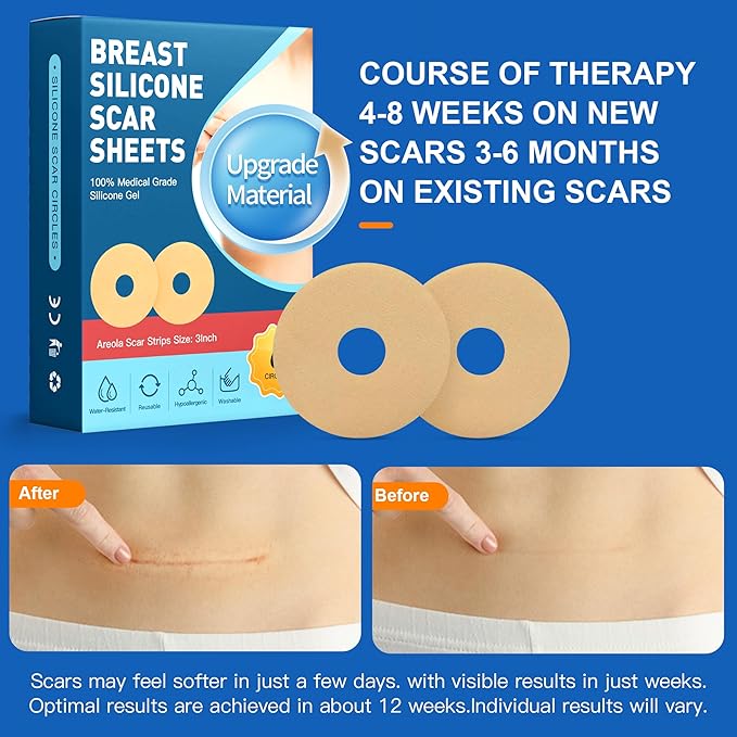 6 Pack Silicone Scar Sheets