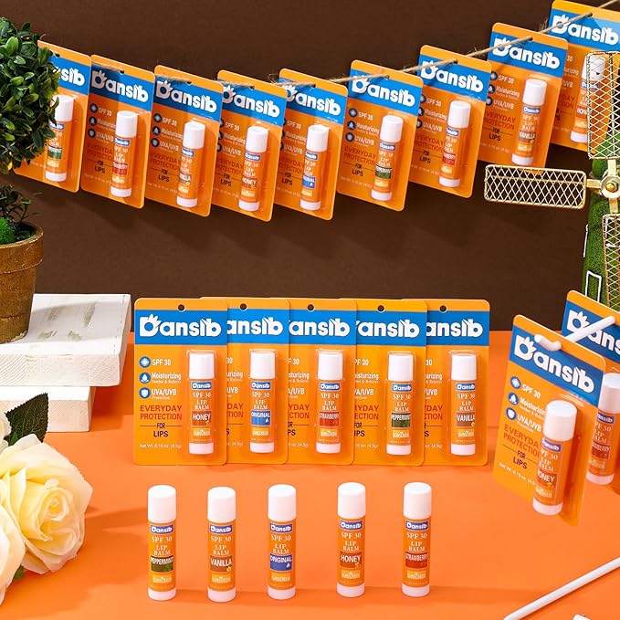 25 Pcs Sunscreen Lip Balms Bulk