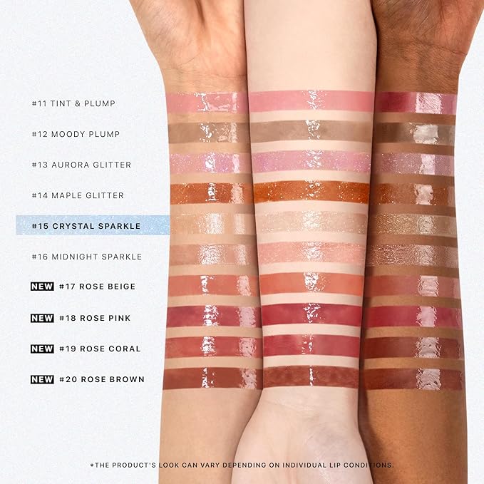 Nature Republic HONEY MELTING LIP GLITTER & PLUMPING (15 CRYSTAL SPARKLE) SOFT LIP STICK Hydrating&Moisturizing clear Gloss,Volumizing formula & Sheer tint, Shine Glimmer Finish, korean make up