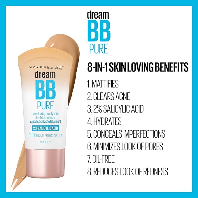 Maybelline Dream Pure Skin Clearing BB Cream, 8-in-1