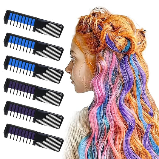 6 PCS Hair Chalk Comb