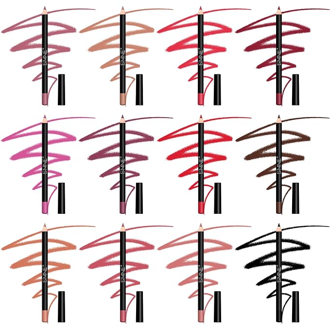 IS'MINE Matte Lip Liner Set - 12 Assorted Colors High Pigmented Natural Lip Makeup Soft Pencils Longwear Smooth Ultra Fine (Color Set -1)