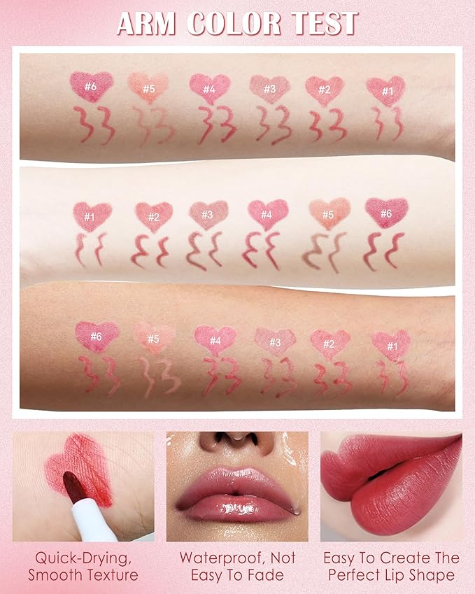 Lip Stain Marker Pen-3Pcs Hydrating Lip Tint Stain Lip