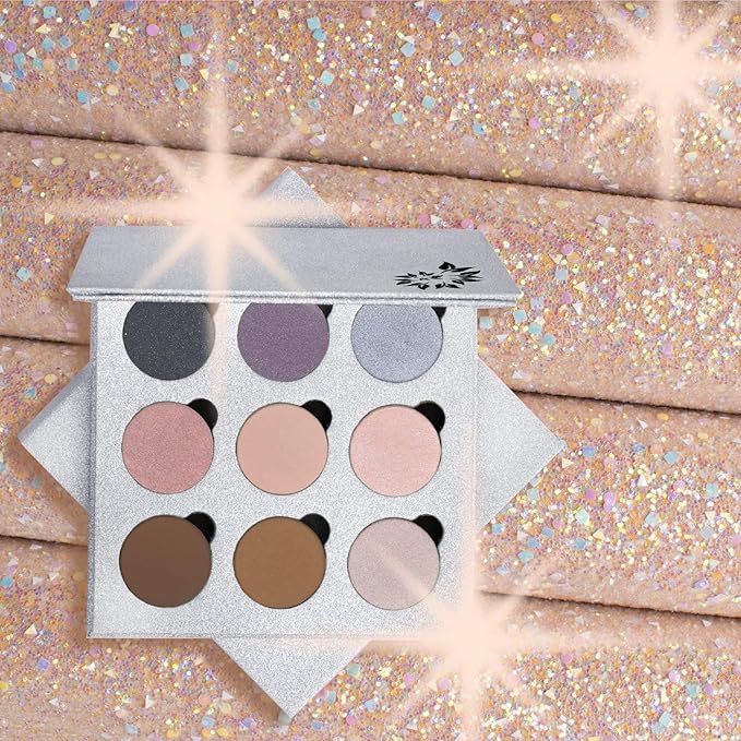 Glitter Mirror Empty Magnetic Reusable Eyeshadow Makeup Palette