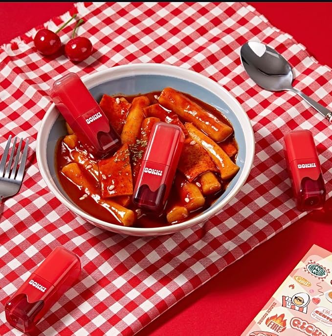 Glow Bokki Glossy Lip Tint, Korean Beauty (GB04 Spicy Pepper, 4.1 grams)