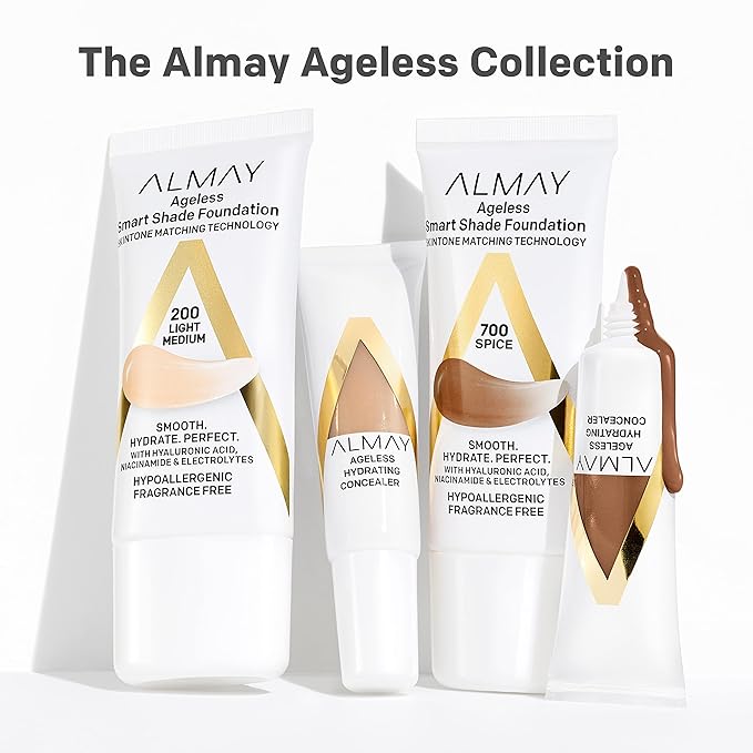 Almay Anti-Aging Concealer, Face Makeup with Hyaluronic Acid, of 2)