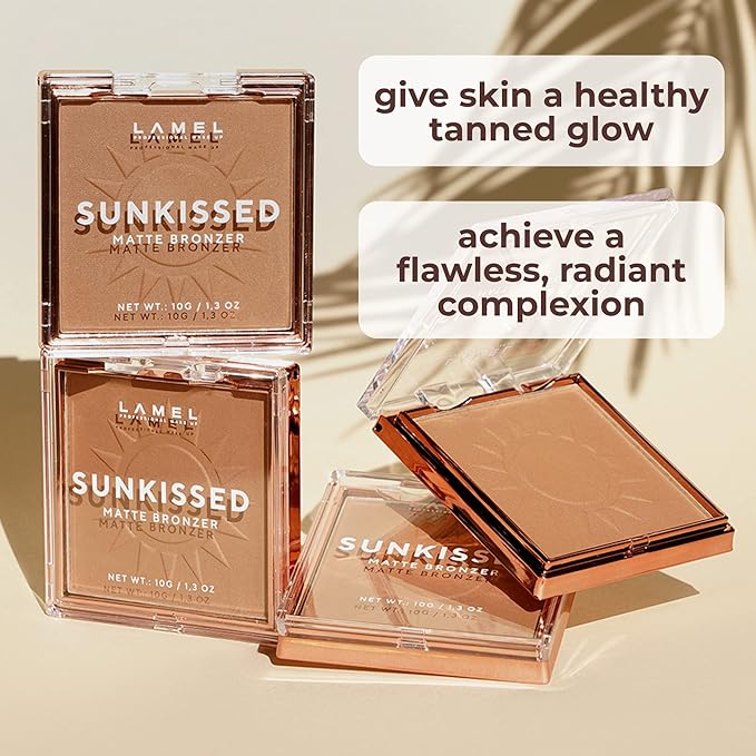 LAMEL Sunkissed Matte Bronzer Face Powder - Non-Shimmer, 0.35oz