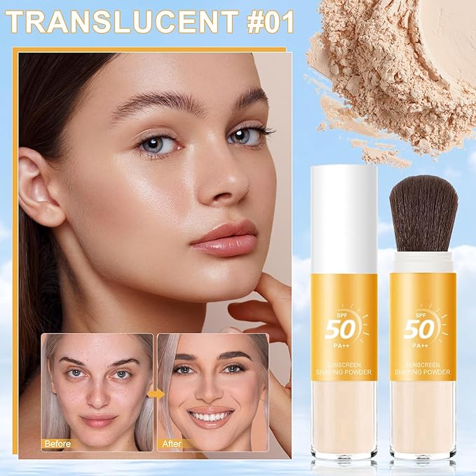 Mineral Sunscreen Setting Powder, SPF 50++ Mineral Setting