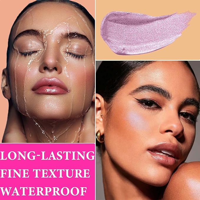 Cream Contour Sticks,Smooth Shimmer Highlighter Makeup Stick,Lightweight Multi for Women(#01)