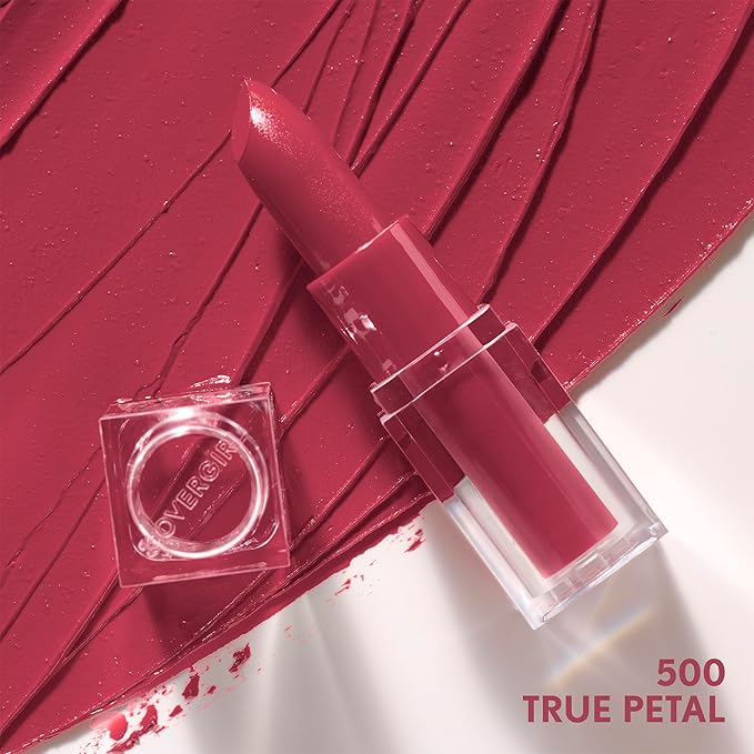 COVERGIRL Clean Lip Color, True Petal, Satin Finish, Squalane, Avocado & Aloe, Carmine-Free, Non-Drying, 0.12oz
