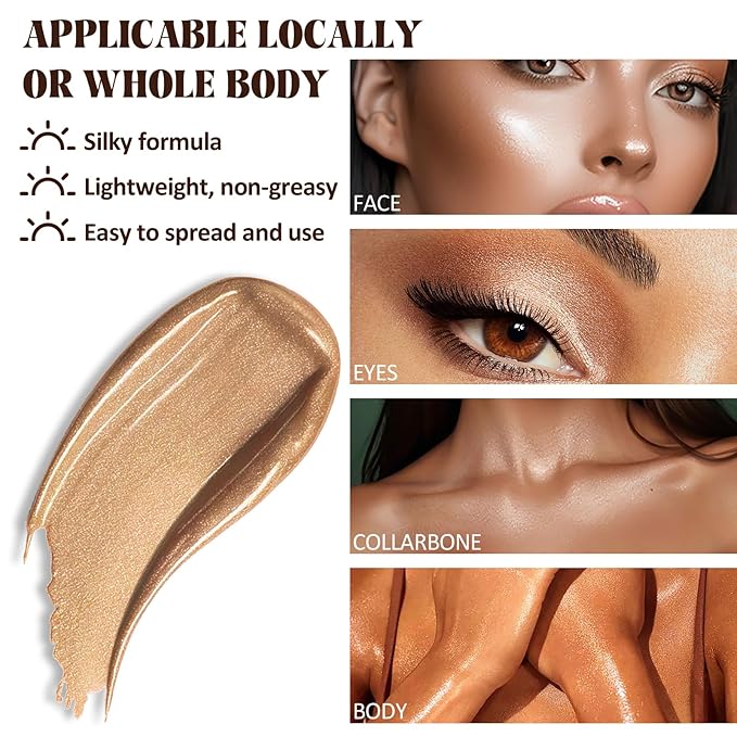 Instant Bronzing Drops, Face and Body Bronzer, Cream - 01