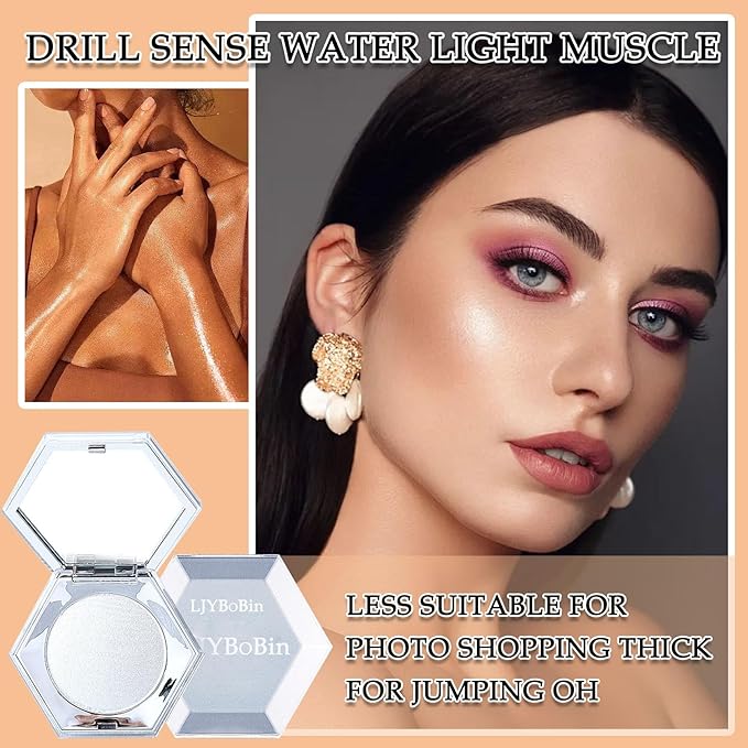 Body Glitter Face Highlighter Palette,Shimmering Shiny Contour Makeup