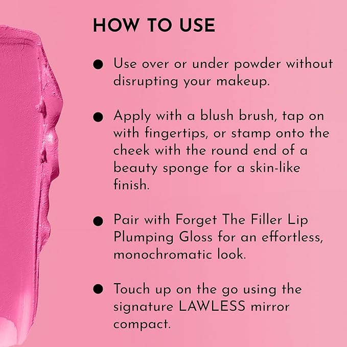 LAWLESS Pinch My Cheeks Soft-Blur Cream Blush - - 0. 18 oz