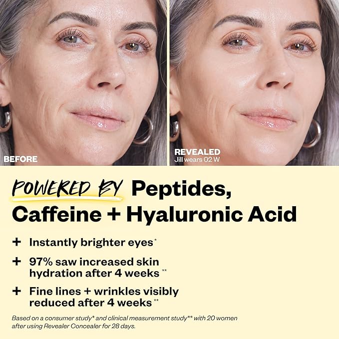 Kosas Revealer Concealer - Medium Coverage Makeup with 08 W)