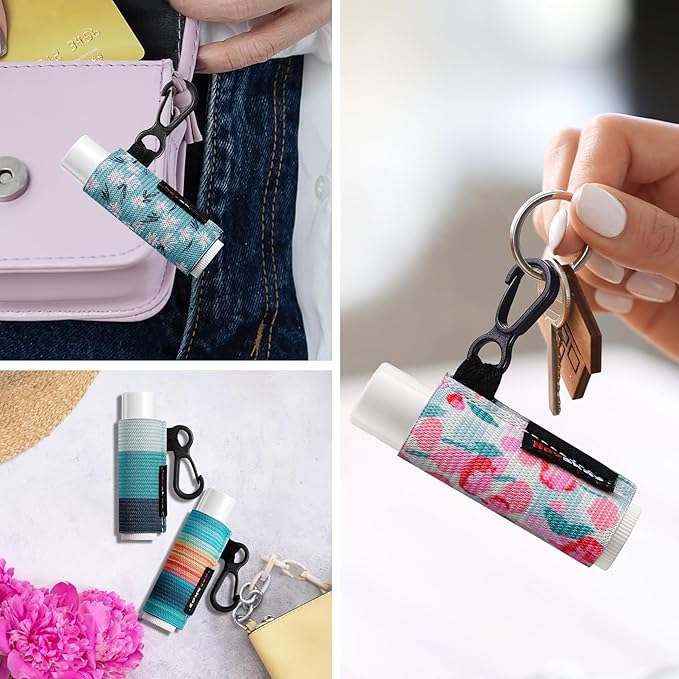 3PCS Lip Balm Holder Keychain Lip