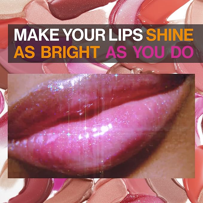 wet n wild Mega Slicks Lip Gloss | Long Lasting | Hyaluronic Acid | High Shine | Crystal Clear (Pack of 2)