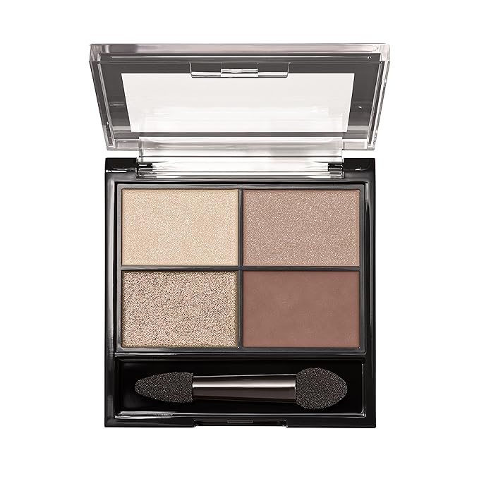 Revlon ColorStay Day to Night Eyeshadow Quad, Longwear Shadow Palette with Transitional Shades and Buttery Soft Feel, Crease & Smudge Proof, 500 Addictive, 0.16 oz