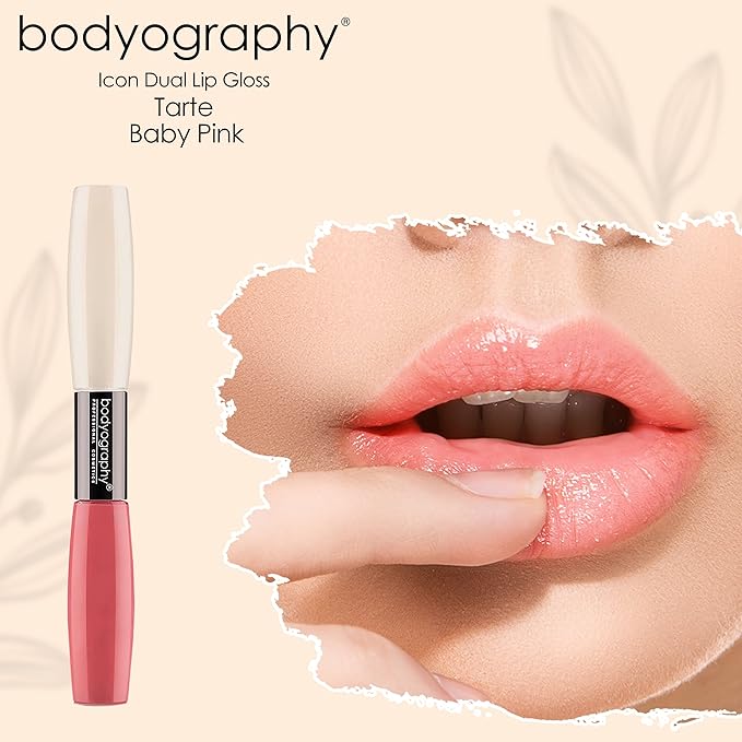 Bodyography Icon Dual Lip Gloss, Tarte, 0.3 Ounce