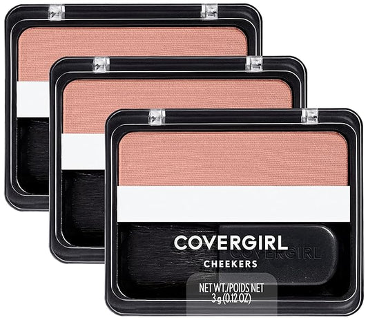 COVERGIRL Cheekers Blendable Powder Blush Soft Sable, .12 oz (packaging may vary), 1 Count (Pack of 3)
