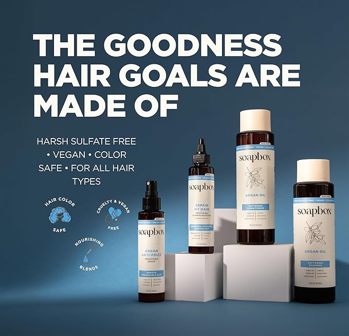 Soapbox Repairing Hair Treatment with Vitamin E, B5, Banana Extract, Flaxseed & Amino Acids - 5oz, Vegan, Paraben & Cruelty-Free Hair Booster