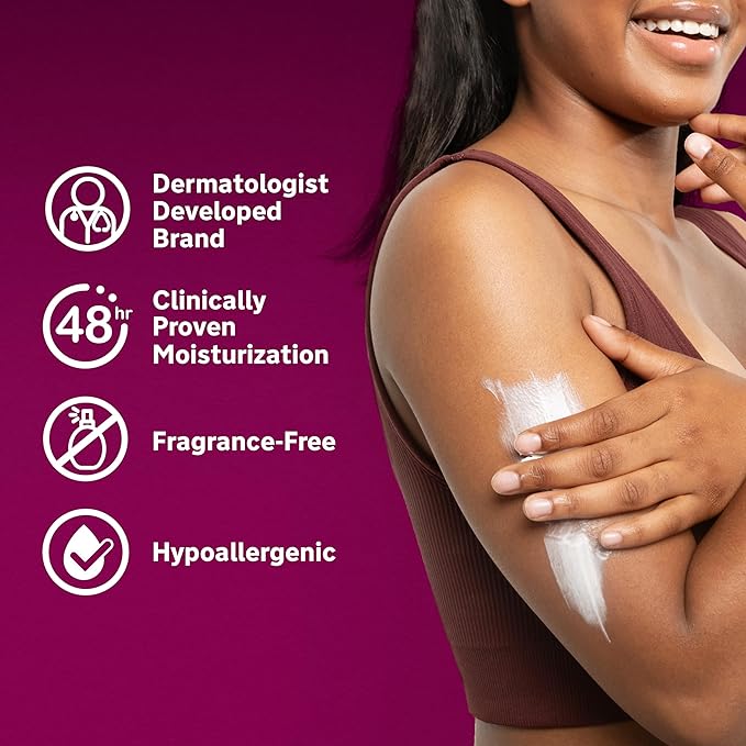 Lubriderm Advanced Therapy Fragrance-Free Moisturizing Lotion with Vitamins E and Pro-Vitamin B5, Intense Hydration for Extra Dry Skin, Non-Greasy Formula, Pack of Three, 3 x 24 fl. oz