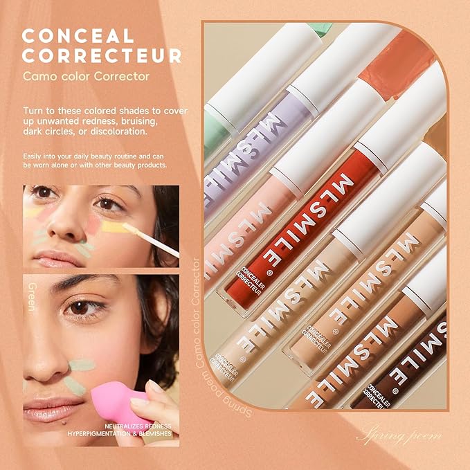Pink Concealer HD Liquid Contour, Hydrating, Lightweight, Full Girls, 03