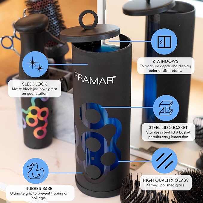 FRAMAR Disinfectant Jar for Salon