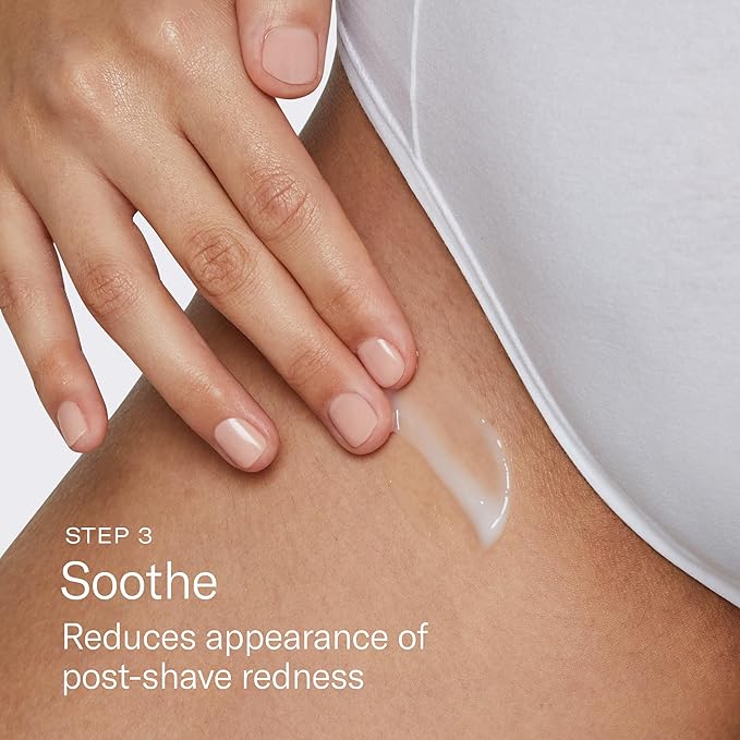 Flamingo Pubic Hair Razor for Women, Shaving Kit, 1 Razor, Exfoliating Shaving Gel 5 fl oz - Restorative Post Shave Serum 1.7 fl oz, Starter Set, Full Kit