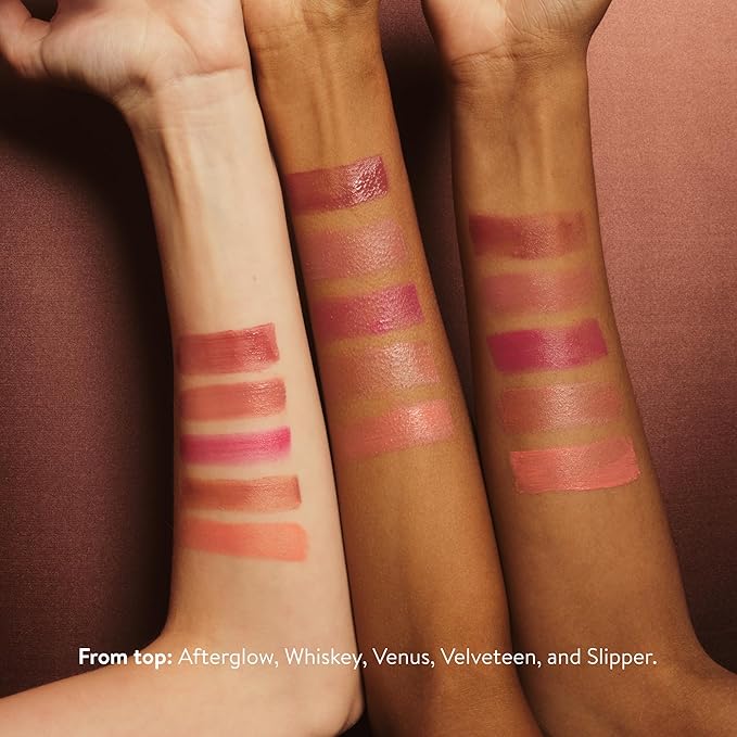 goop Beauty Cream Blush | Sheer Pop of Color for Lips & Cheeks | Vitamin C, Vitamin E & Safflower Oil | Natural Makeup for Glowing Skin | 0.5 oz | Slipper - Creamy Peach