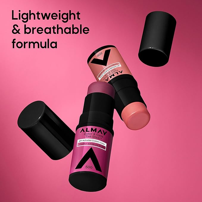 Almay Lip and Cheek Tint, Color & Care Tint Stick, Multi-Use Moisturizing Blush and Lip Color, Dewy Finish, 300 Rose Flush, 0.25 oz