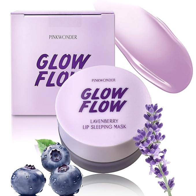 GLOWFLOW Lavenberry Lip Sleeping Mask, Moisturizing