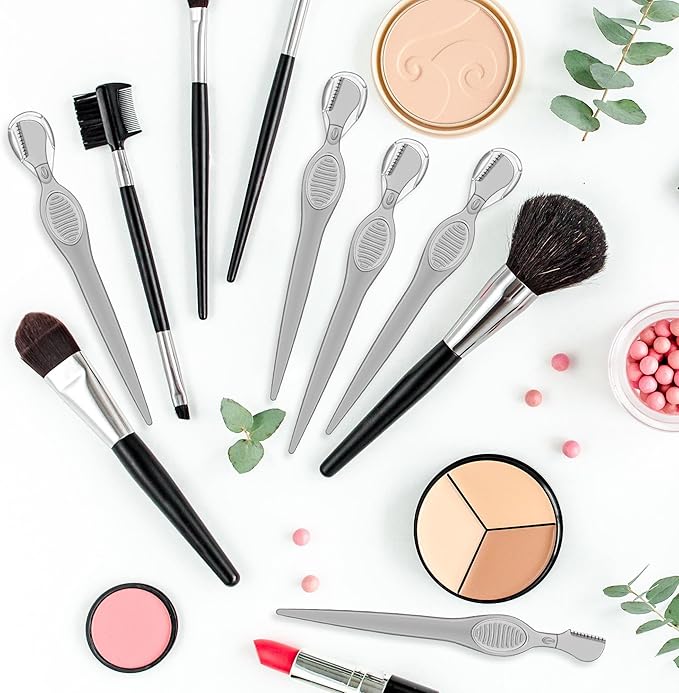 Mudder 28 Pcs Eyebrow Razor Knife Shaver Trimmer Shaver Multipurpose Exfoliating Tool Facial Hair Removal for Women Valentine Gift Giving(Gray)