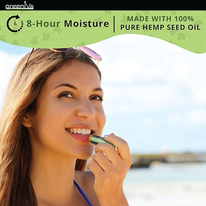 GreenIVe Neem Lip Balm, Vegan Lip L-Lysine,