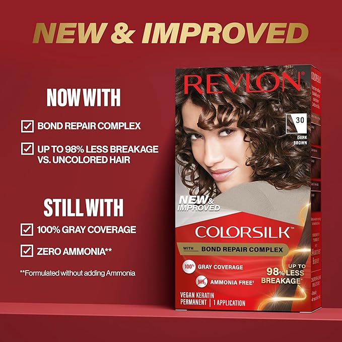 Revlon ColorSilk with Bond Repair Complex, Blonde Permanent Hair Color, 100% Gray Coverage, Ammonia Free Hair Dye, Vegan Keratin, 81 Light Blonde (Pack of 3)