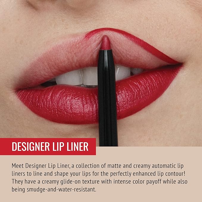 Runway Rogue Designer Liner Lip Pencil, Matte Crimson Lip