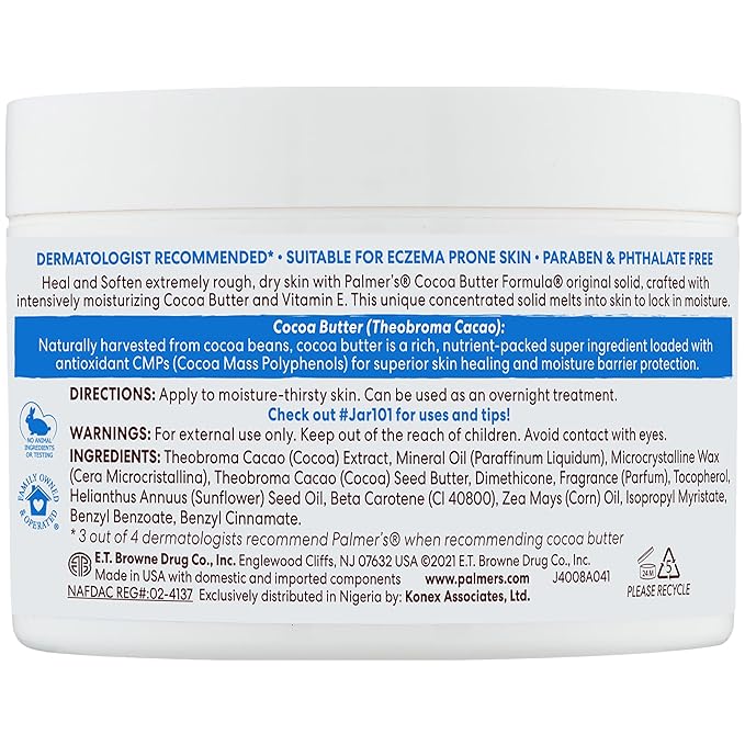 Palmer's Cocoa Butter Formula Daily Skin Therapy Solid Lotion with Vitamin E, Body Moisturizer for Extremely Dry Skin, Softens and Soothes, 7.25 Ounces, (Pack of 1)