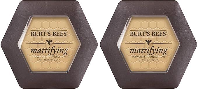 Burts Bees 100% Natural Mattifying Powder Foundation, Sand of 2)