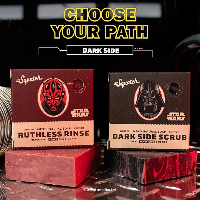 Dr. Squatch Star Wars Soap Collection Episode 1 with Collector’s Box - Men’s Natural 4 Pack Bundle - Star Wars Soap for Men