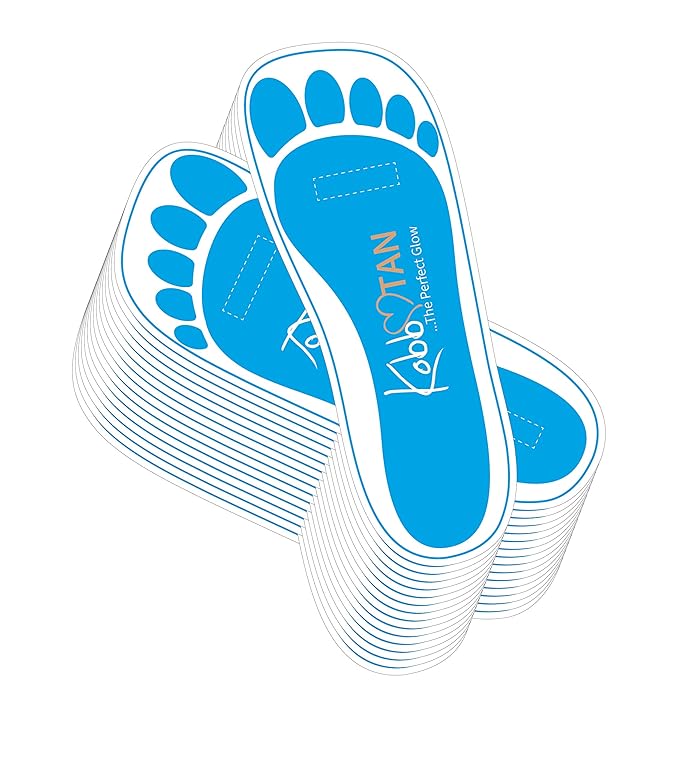 60 Pairs(120feets) Spray Tan Feet Pads For Sunless Spray Tanning in Blue