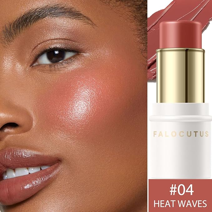 2Pcs Cream Blush Makeup Stick,Monochromatic Multi-Stick Face Blush